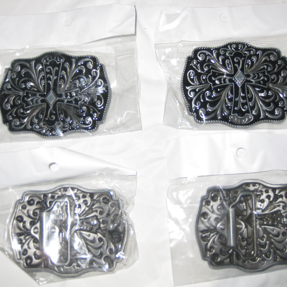 Men or Women BELT BUCKLE, silver metal